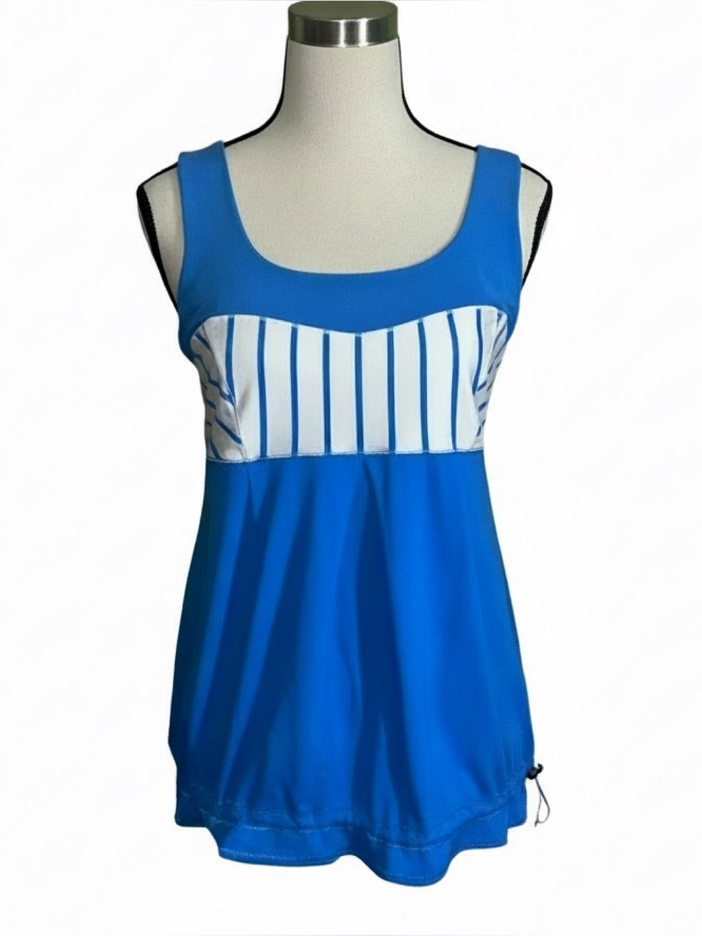 🍋🆕🍋 Lululemon Deauville Stripe / Pipe Dream Blue & White Elevate Tank Top~Size 8